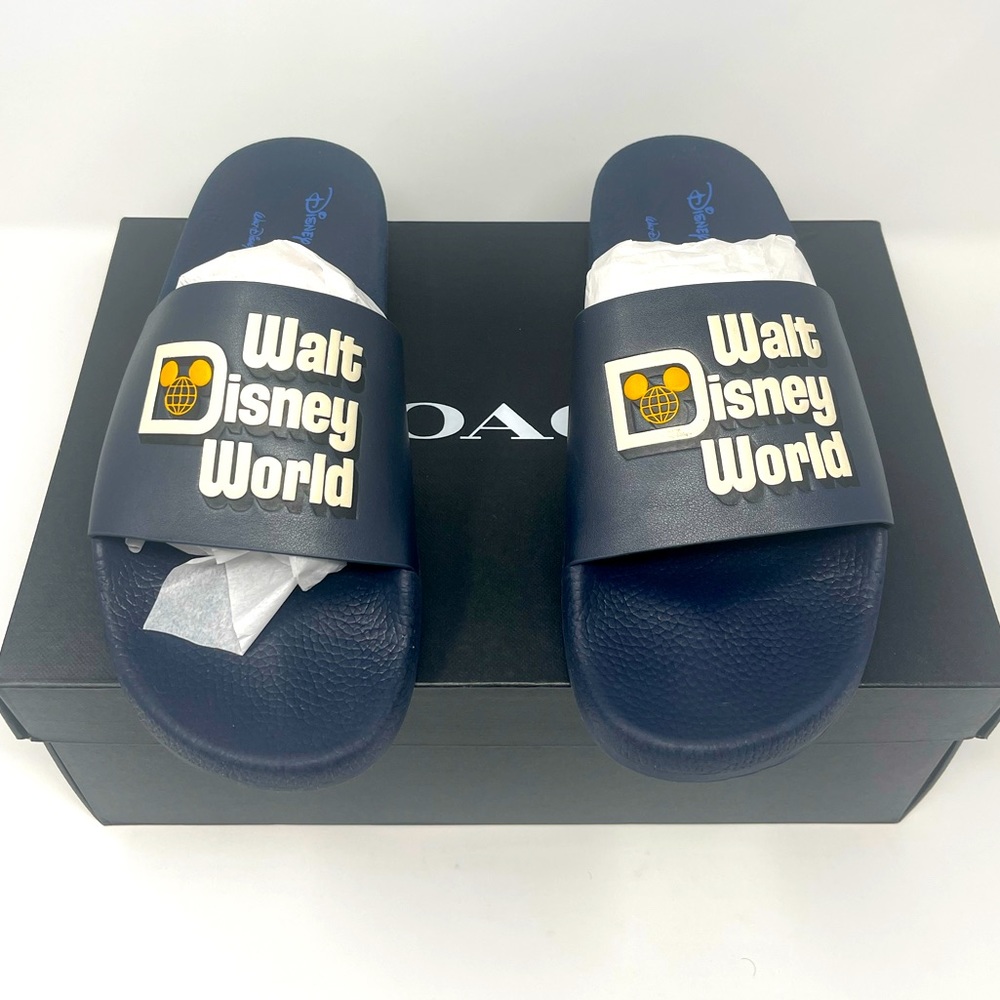 SOLD - COACH x Walt Disney World Parks Slides Retro Sandals Brand New In Box